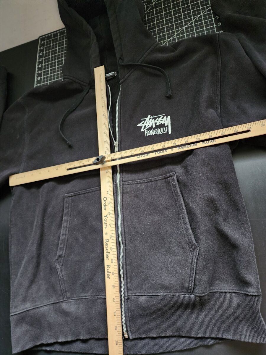 Stussy Honolulu Full Zip Hoodie Jacket Adult XL Black Stussy Honolulu Full Zip Hoodie Jacket Adult XL Black