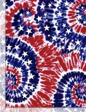 Patriotic Stars Swirls Fabric Half-Yard Blue Cotton Timeless Treasures C8790