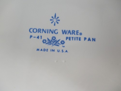 Corning Ware Petite Pan Casserole Dish P-41 Blue Cornflower Set of 4 Vintage - Picture 8 of 13