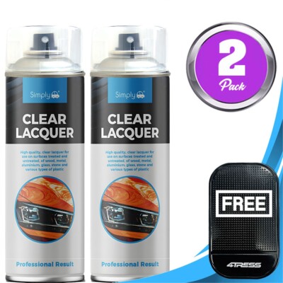 2 x Simply Klarlack Sprühlack 500 ml Aerosoldosen für Auto glänzend SP-023+M