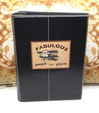 TARGET GENUINE BONDED LEATHER BLACK FABULOUS PEOPLE AND PLACES PHOTO ALBUM