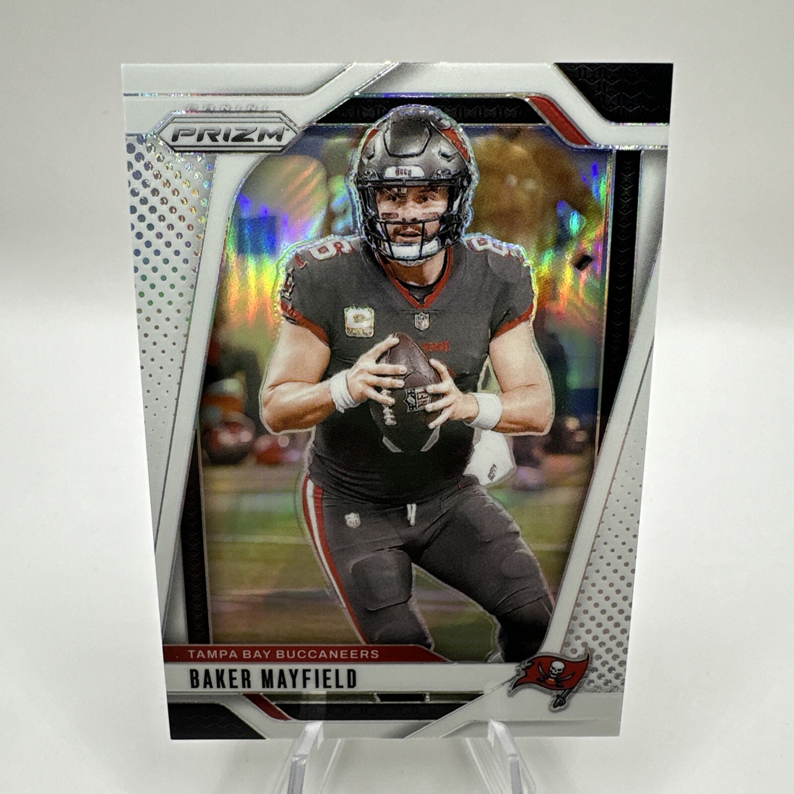 2024 Prizm Football Baker Mayfield White Prizm Tampa Bay Buccaneers # 2/35