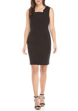 NWT NINE WEST BLACK CAREER SHEATH DRESS SIZE 14 $89