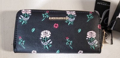 Rampage Rose Flower Zip Around Clutch Wallet New with Tags | eBay
