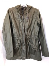 Magellan Rain Jacket L Moss Green Hood, Pocket Adjust Hood & Waist, Zips, Snaps