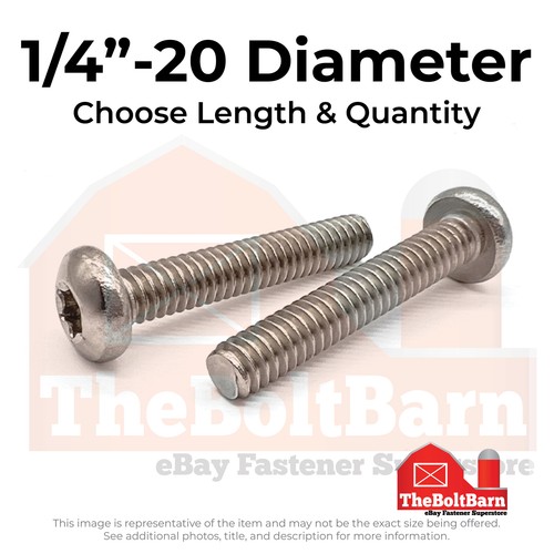 Tornillos de máquina con cabeza de cacerola de accionamiento de estrella de acero inoxidable de 1/4"-20 18-8 (elige longitud y cantidad) - Imagen 1 de 6