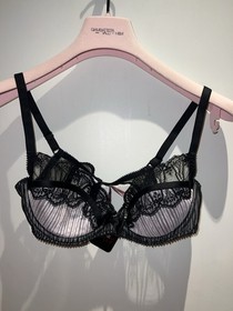 Agent Provocateur Black Pink Fifi Lace Bra 36C (95C FR)