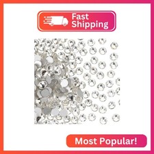 Jollin 1440pcs Glue Fix Crystal Flatback Rhinestones Glass Diamantes Gems for Na