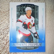 Upper Deck SP Authentic Profiles Blue Brady Tkachuk #AP-12 Senators NHL 2025-26