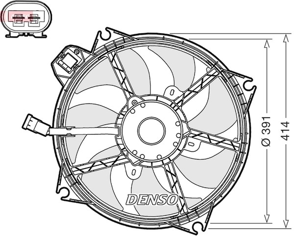 LüFter MotorküHlung Denso DER23005 FüR Renault Megane 3 DZ0 BZ0 KZ0 ScÉNic JZ0-image