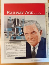 NOS EMD Electro-Motive GM Locomotive Boston & Maine Railway Age Cover 1958
