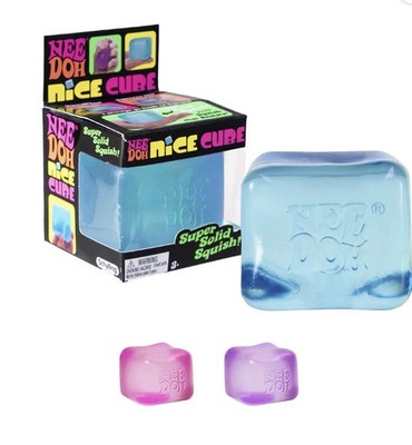 NeeDoh Nice Cube Super Solid Squish Squeezable Sensory Stress Reliever 1 Pack