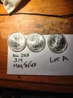 3pc 2015 Silver Eagle Coins 1oz Uncirculated 3oz Total My Lot A