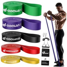  5 Packs Pull Up Assist Bands, Pull Up Straps, Resistance Bands with Door 