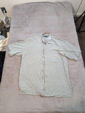 Canali Men's Short Sleeve Button Up Size XL Lightweight Breathable Gray Striped