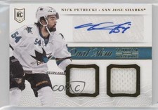 2013 Panini National Treasures Dual Memorabilia Nicholas Petrecki Nick Auto 5x8