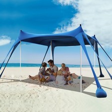 Beach Tent Sun Shelter, 10 x 10 FT Beach Canopy Tent Sun Shade Heavy Duty, UP...