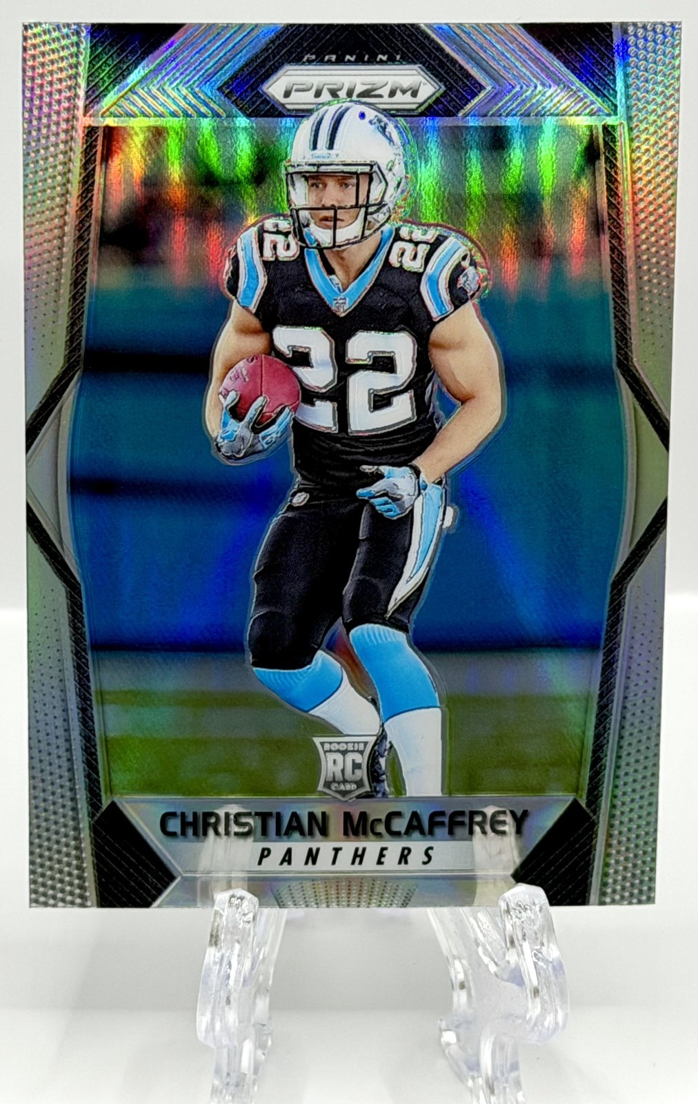 2017 Panini Prizm Christian McCaffrey RC Rookie Silver Prizm #249