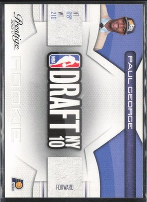 2010-11 Panini Prestige #10 Paul George NBA Draft Class #/499 Indiana Pacers (L)