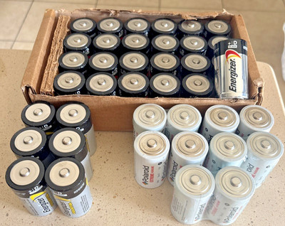 Energizer Max D Cell Alkaline & Industrial Batteries + Polaroid Lot Of 40 & More