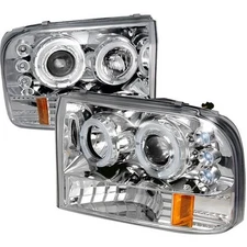 Spec-D Tuning 2LHP-F25099-TM Halo LED Projector Headlights for 99 to 04 Ford ...