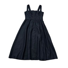 Reformation Tagliatelle Linen Dress in Black Size 10