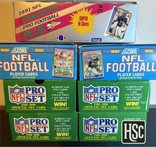 Football Card Packs - Unopened Packs from Vintage Box 50 Cards In Sealed Packs