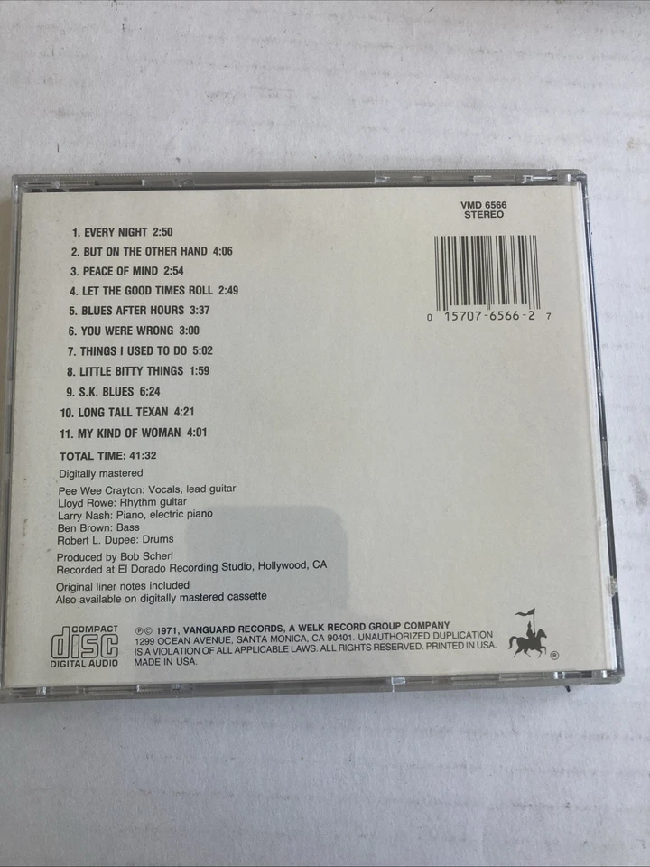 Things I Used to Do by Pee Wee Crayton (CD, 1991) Foto 2 de 4