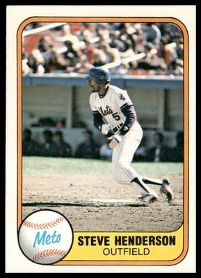1981 Fleer #321 Steve Henderson New York Mets NM+