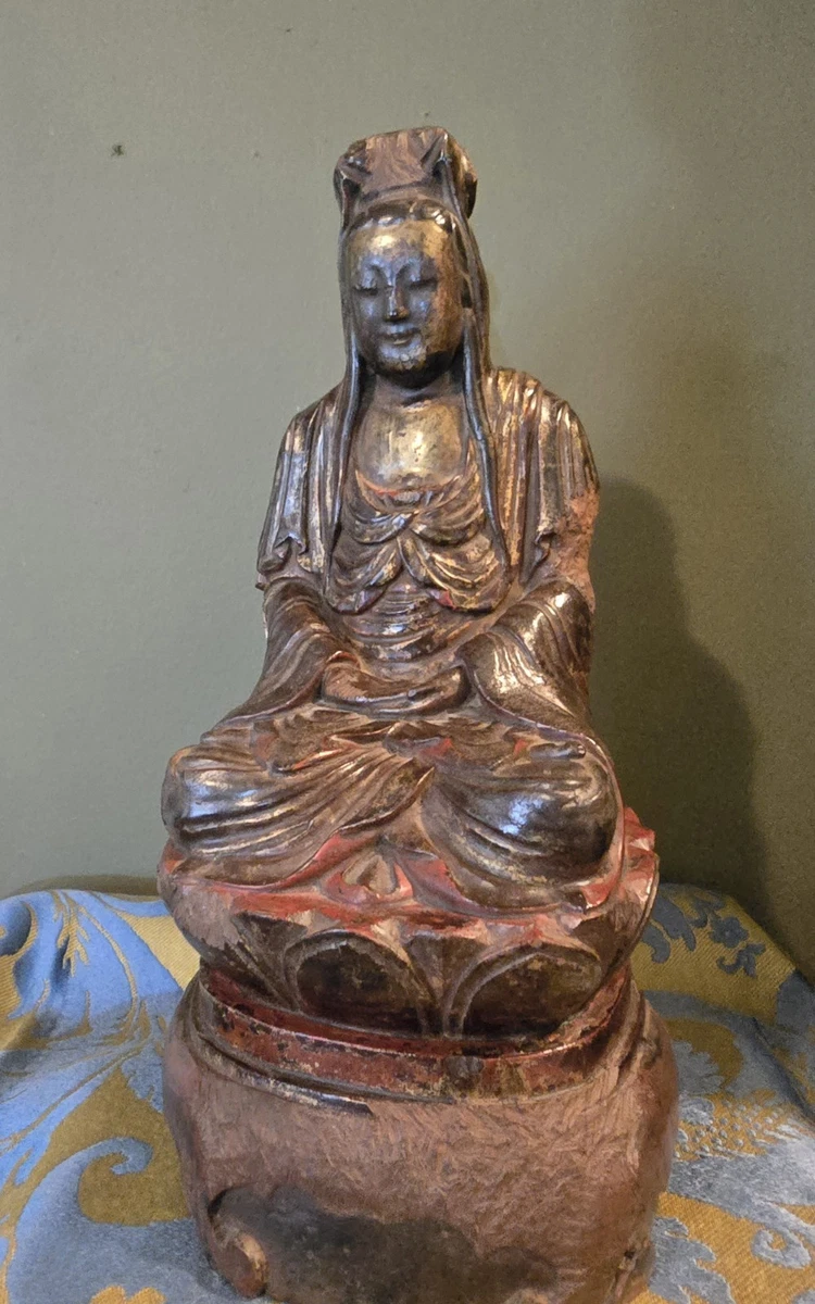 佛中国风木制雕像、雕像| eBay