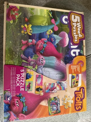 DreamWorks Trolls 5-Pack Wood Puzzles Cardinal NIB New in Box