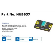 Nichia NUBB37 Blue 5LDs 455nm 28.5W 31.5W(Max) Laser Diode Chip Array High Power