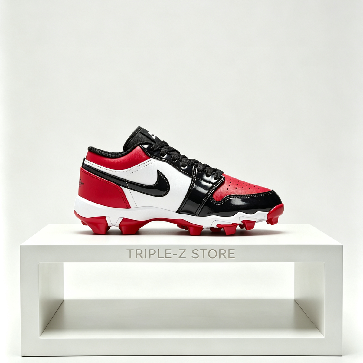 Jordan 1 Low Cleats Red White Black Little/Big Kids' (GS) | Size