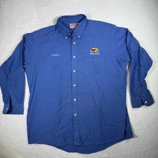 Red Kap Blue Bell Ice Cream Uniform Button Up Work Shirt Mens Size 18-35