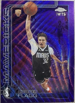 2025-26 Topps Chrome - Cooper Flagg #251 Purple Wave Refractor /75 (RC)