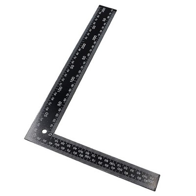 Metal L Square Ruler, 90 Degree Right Angle Metric and Inches Ruler, Double S...