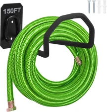 Garden Hose Holder Wall Mount - Heavy Duty Water Hose Holders for Outside, Metal