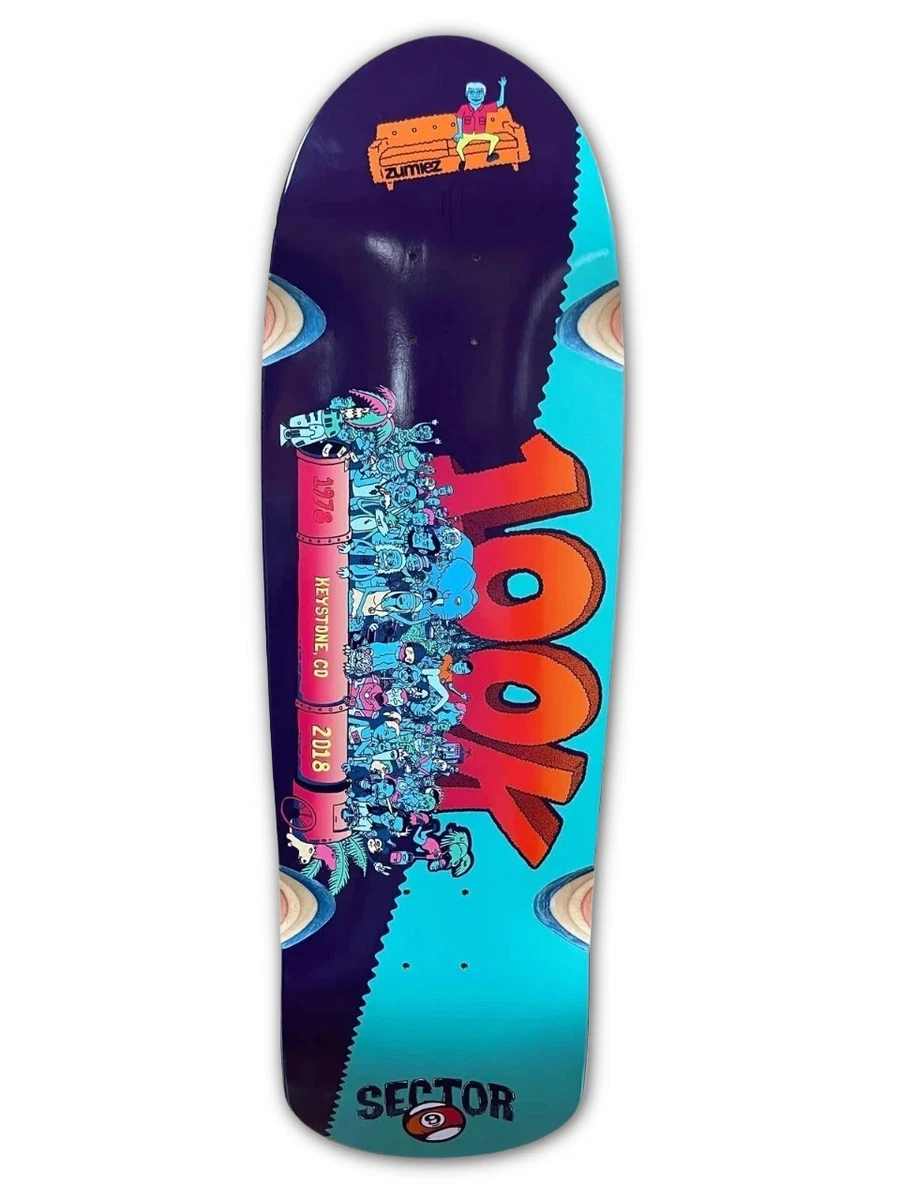Sector 9 2018 Zumiez 100K Old School Shape Skateboard Deck Limited