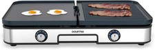 Gourmia 3-in-1 Indoor Grill Griddle Electric Dual Zone Nonstick Ceramic 19x11.5