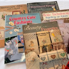 Plaid Decorative Painting Instruction Books Lot of 5 Fabric FolkArt Acrylics