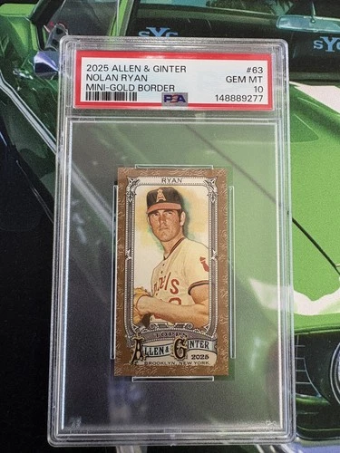 #63 Nolan Ryan Gold Border Mini - 2025 Topps Allen & Ginter PSA 10 POP 1