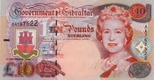 GIBRALTAR 10 POUNDS 2006  P 32. UNC CONDITION. 6RW 19FEB