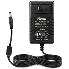 Facmogu 12V 5A Power Supply Adapter, Wall Adapter with 150cm/ 4.92 Feet Long ...