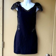 Asos Hunt no more Womens black Beaded Sequined Cocktail Dress NWT Size XS
