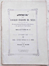 Società pel Cavallo Italiano da Sella. Bollettino n 2. 1921 (Equitazione ippica)