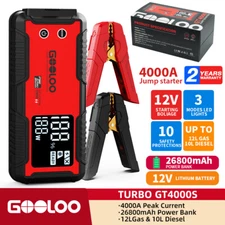 GOOLOO GT4000S Jump Starter 4000 Amp Car Starter 100W Fast-Charging 12V Jump Box