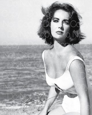 Elizabeth Taylor signed sexy hot 8X10 photo picture poster