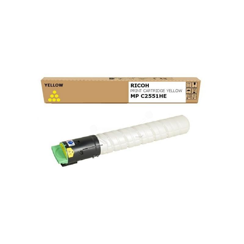 TONER ORIGINALE RICOH MPC2051 GIALLO 842062 PER RICOH AFICIO MP C2030,MP C2051,M