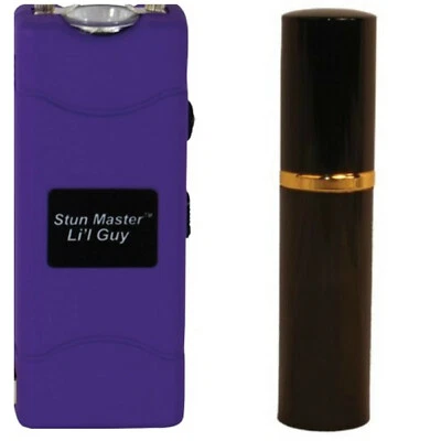 SAFETY TECHNOLOGY Stun Gun Pepper Spray Combo LIL GUY Pepper Shot Rechargeable Women Self Defense