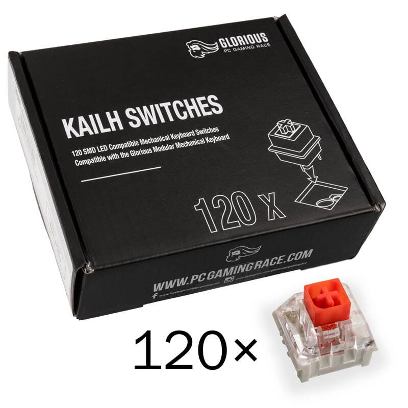 Glorious PC Gaming Race KAI-RED Rosso 120 pezzo(i) Kailh Glorious PC KAI-RED